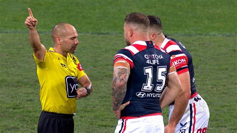 trainer sent off|NRL 2023: Sydney Roosters forward Nathan Brown sent off after .